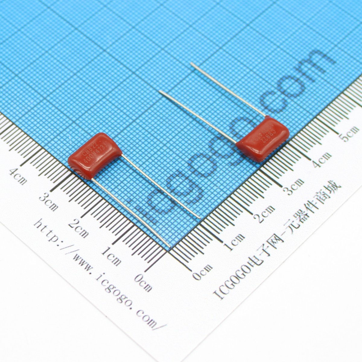 金属化聚丙烯薄膜电容器 CBB电容 CBB22 400V473J 47NF 0.047UF 脚距P=10MM ±5%